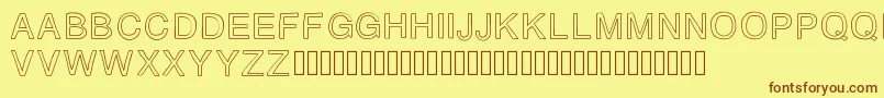 AZ Font – Brown Fonts on Yellow Background