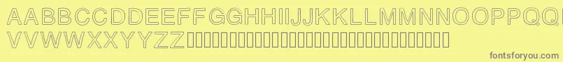 AZ Font – Gray Fonts on Yellow Background