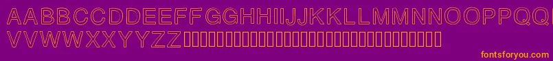AZ Font – Orange Fonts on Purple Background