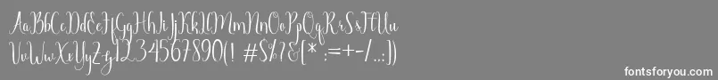 フォントazelia free – 灰色の背景に白い文字