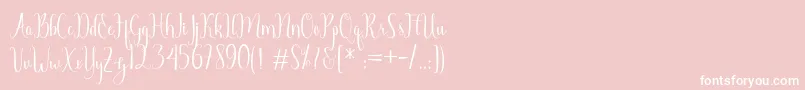 azelia free-Schriftart – Weiße Schriften auf rosa Hintergrund