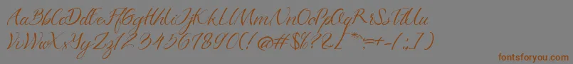 Azkadina Dafont Font – Brown Fonts on Gray Background