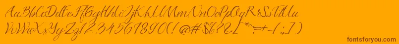 Police Azkadina Dafont – polices brunes sur fond orange