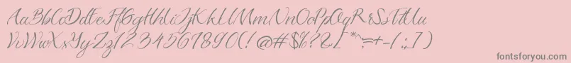 Azkadina Dafont Font – Gray Fonts on Pink Background