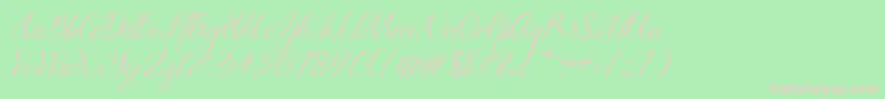 Azkadina Dafont Font – Pink Fonts on Green Background