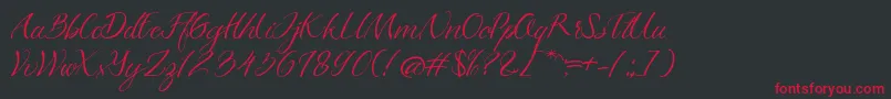 Azkadina Dafont Font – Red Fonts on Black Background