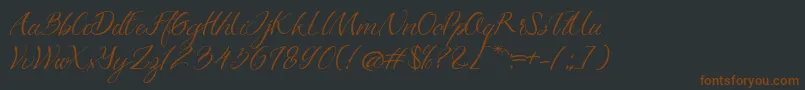Azkadina Dafont Font – Brown Fonts on Black Background