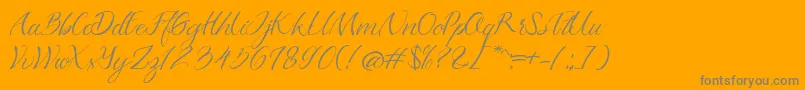 Azkadina Dafont-Schriftart – Graue Schriften auf orangefarbenem Hintergrund