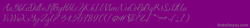 Azkadina Dafont Font – Gray Fonts on Purple Background