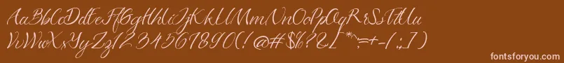 Azkadina Dafont Font – Pink Fonts on Brown Background
