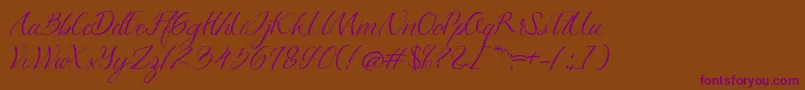 Azkadina Dafont Font – Purple Fonts on Brown Background
