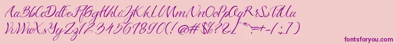 Azkadina Dafont Font – Purple Fonts on Pink Background