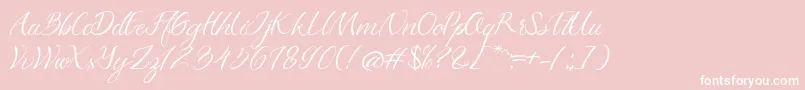Azkadina Dafont Font – White Fonts on Pink Background