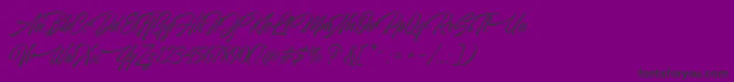 Azkia demo Font – Black Fonts on Purple Background