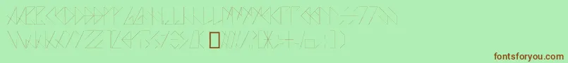 フォントAZO   FONTE – 緑の背景に茶色のフォント