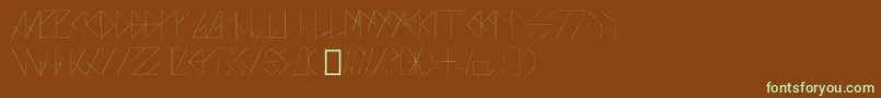 Шрифт AZO   FONTE – зелёные шрифты на коричневом фоне