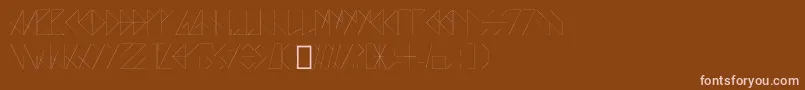 AZO   FONTE-Schriftart – Rosa Schriften auf braunem Hintergrund