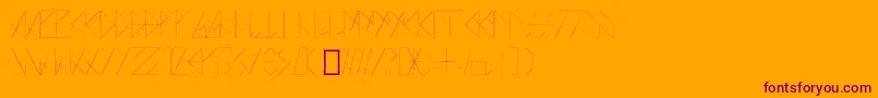 AZO   FONTE-Schriftart – Violette Schriften auf orangefarbenem Hintergrund