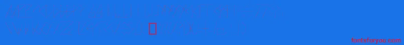 Шрифт AZO   FONTE – красные шрифты на синем фоне