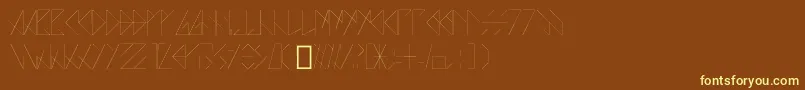 Шрифт AZO   FONTE – жёлтые шрифты на коричневом фоне