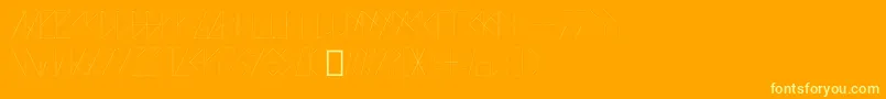 AZO   FONTE-Schriftart – Gelbe Schriften auf orangefarbenem Hintergrund