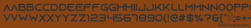 Azonix-Schriftart – Schwarze Schriften auf braunem Hintergrund