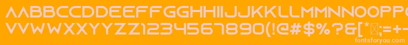 Więcej informacji o czcionce Azonix Czcionka Azonix – różowe czcionki na pomarańczowym tle