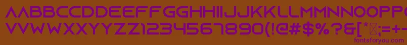 Azonix-Schriftart – Violette Schriften auf braunem Hintergrund