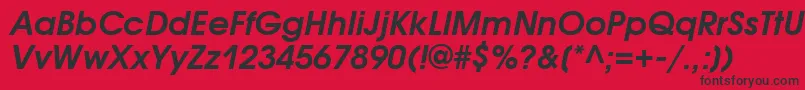 AvantgardegothicettBolditalic Font – Black Fonts on Red Background