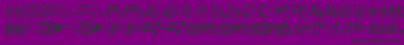 AZTEC    Font – Black Fonts on Purple Background