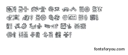 Przegląd czcionki Aztecs Icons