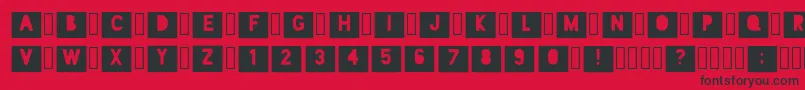 B21 Regular Font – Black Fonts on Red Background