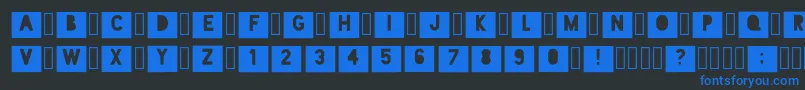 B21 Regular Font – Blue Fonts on Black Background