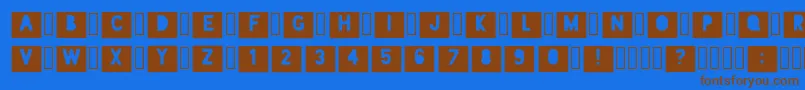 B21 Regular Font – Brown Fonts on Blue Background