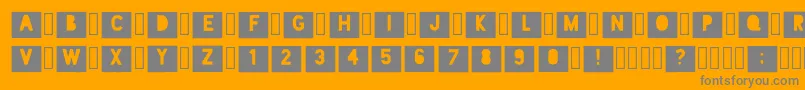 B21 Regular Font – Gray Fonts on Orange Background