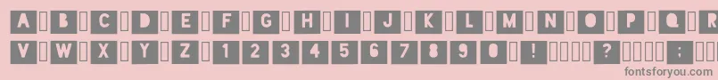 B21 Regular Font – Gray Fonts on Pink Background