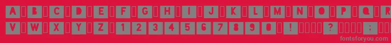 Шрифт B21 Regular – серые шрифты на красном фоне