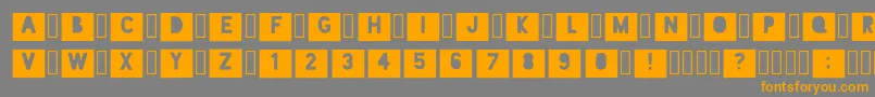 B21 Regular Font – Orange Fonts on Gray Background
