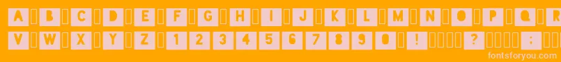 B21 Regular Font – Pink Fonts on Orange Background