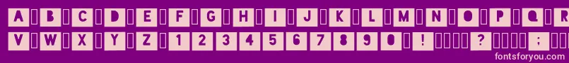 B21 Regular Font – Pink Fonts on Purple Background