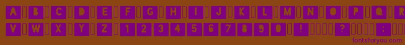 B21 Regular Font – Purple Fonts on Brown Background