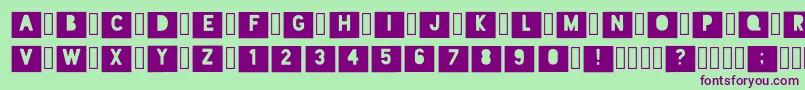 B21 Regular Font – Purple Fonts on Green Background