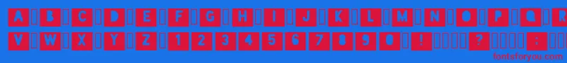 B21 Regular Font – Red Fonts on Blue Background