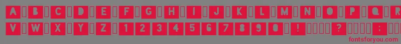 B21 Regular Font – Red Fonts on Gray Background