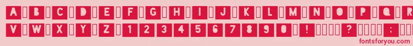 Fonte B21 Regular – fontes vermelhas em um fundo rosa