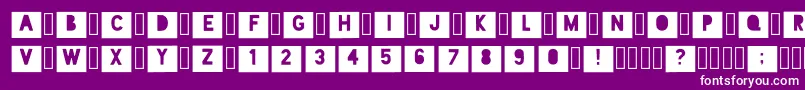 B21 Regular Font – White Fonts on Purple Background
