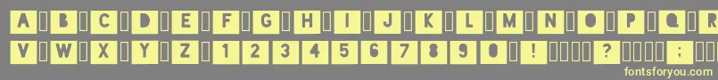B21 Regular Font – Yellow Fonts on Gray Background