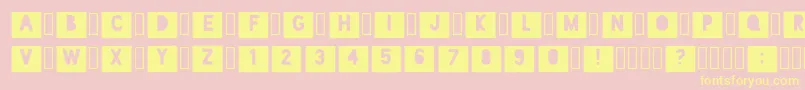 B21 Regular Font – Yellow Fonts on Pink Background