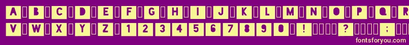 B21 Regular Font – Yellow Fonts on Purple Background
