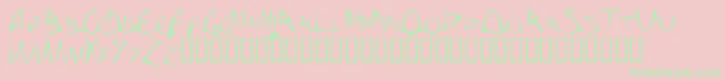 ba       Font – Green Fonts on Pink Background